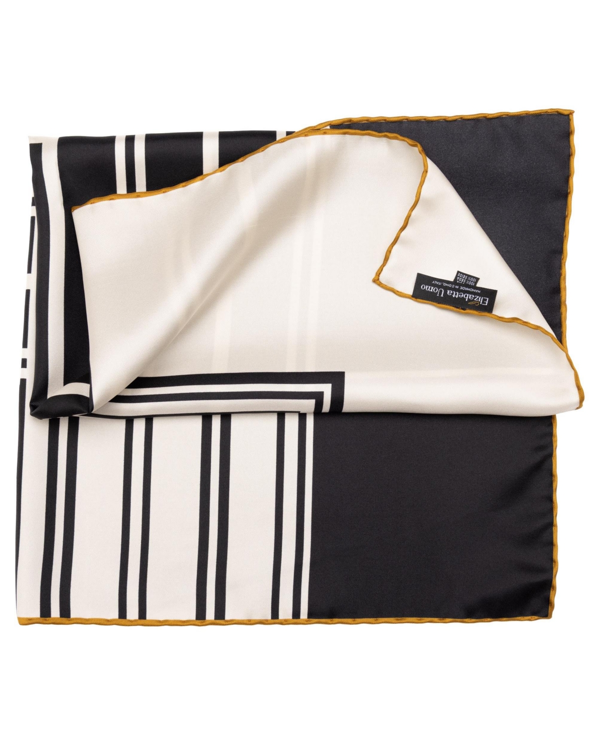 Men's Lazio - Hand Rolled Silk Neckerchief for Men - Navy