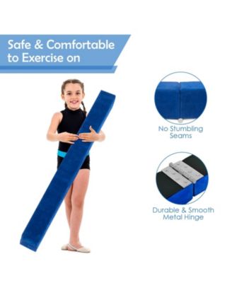 Folding Balance Beam with Solid Wood Base and Anti-slip Bottom