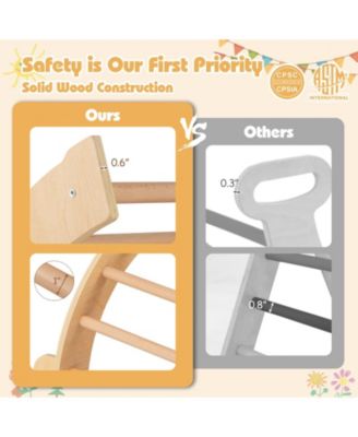 Kids Climbing Arch with Cushion Montessori Arch Climber/Rocker for Toddlers