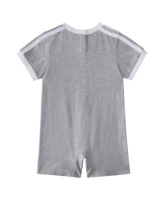 Baby Boys 3-Stripe Short Sleeve Logo Romper