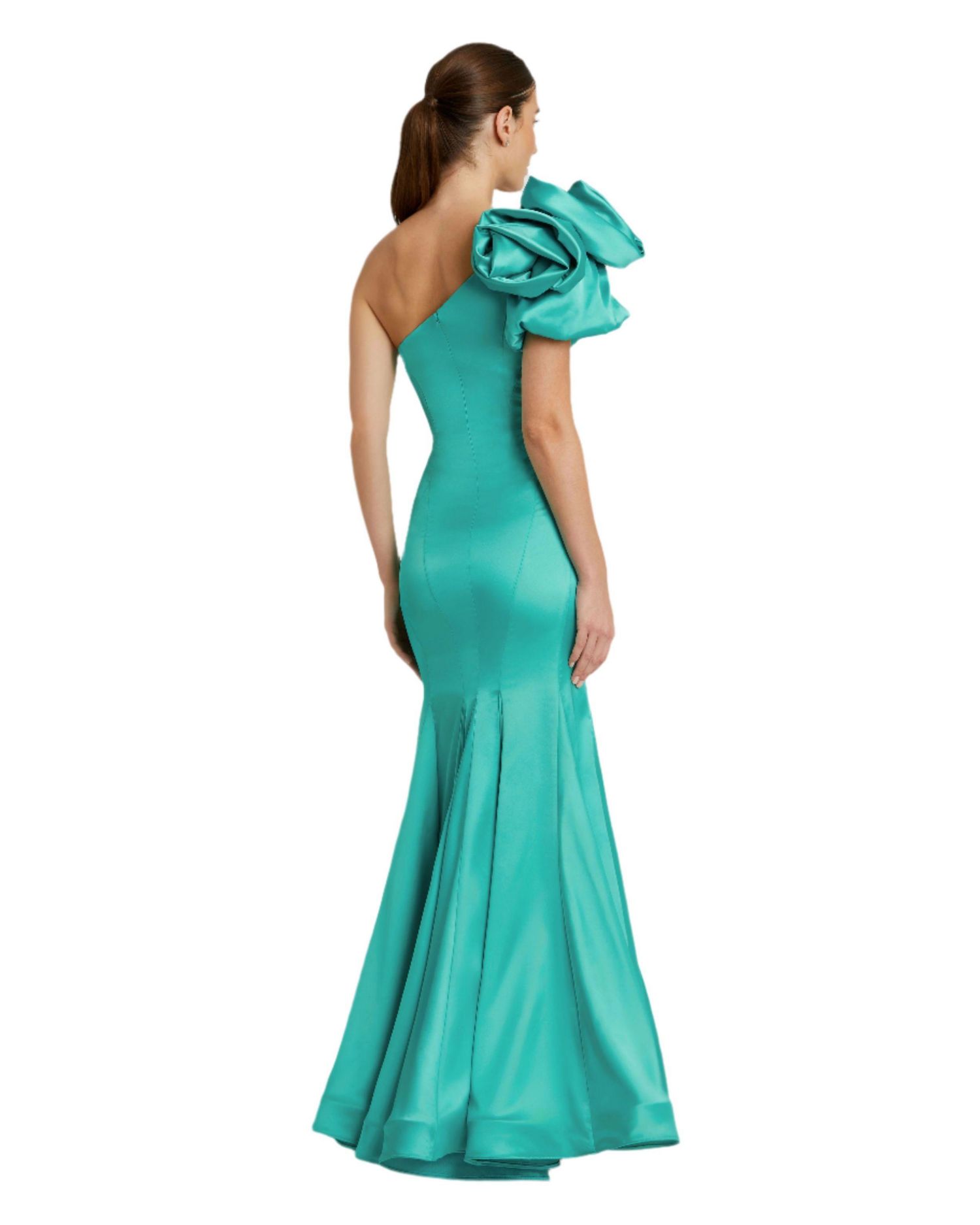 Women's Off the Shoulder Bustier Satin Mermaid Gown