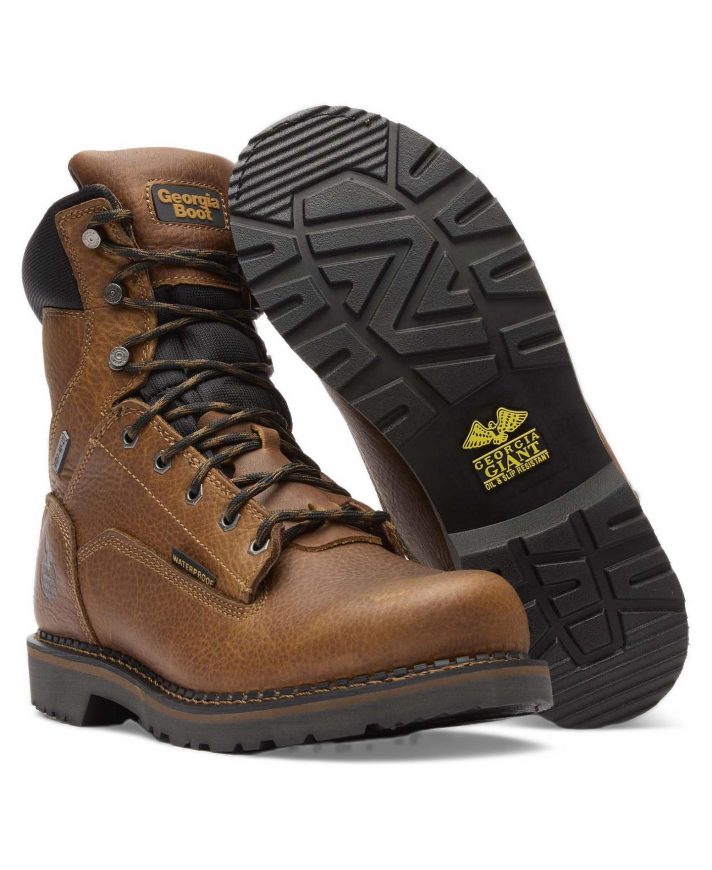 Мужские ботинки GEORGIA BOOT Georgia Giant Revamp 8" Waterproof Work Boot, цвет: Коричневый — фото 2