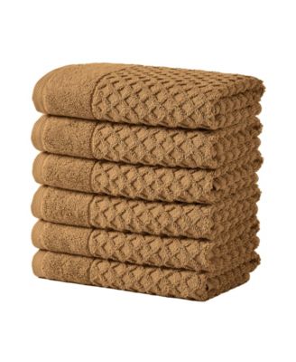 Quick-Drying Cotton Diamond Waffle 6-Pc. Hand Towel Set