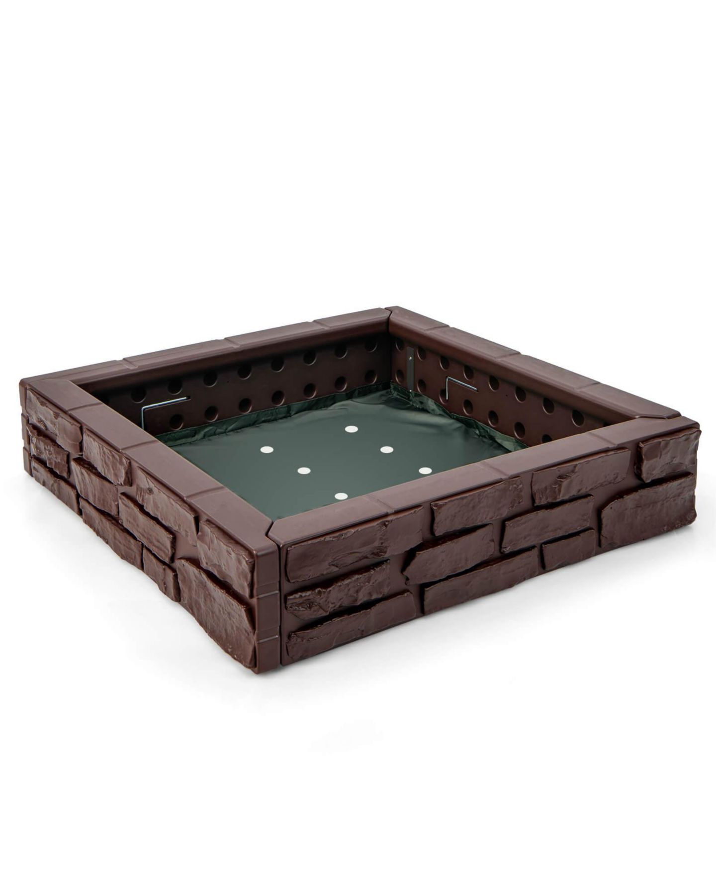 Детская игрушка Mecale 2-In-1 Hdpe Sandbox with Cover, 47" x 47", Ages 3-12, цвет: Коричневый — фото 1
