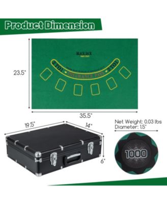 600-Piece Poker Chip Set 14 Gram Claytec Chips with Carrying Case