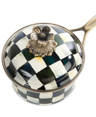 Courtly Check Enameled 1-Quart Saucepan