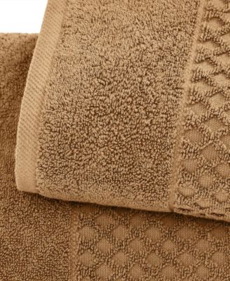 Quick-Drying Cotton Diamond Waffle Textured 6-Piece Bath Towel Set 54x27x0.5 inches,26x16 inches