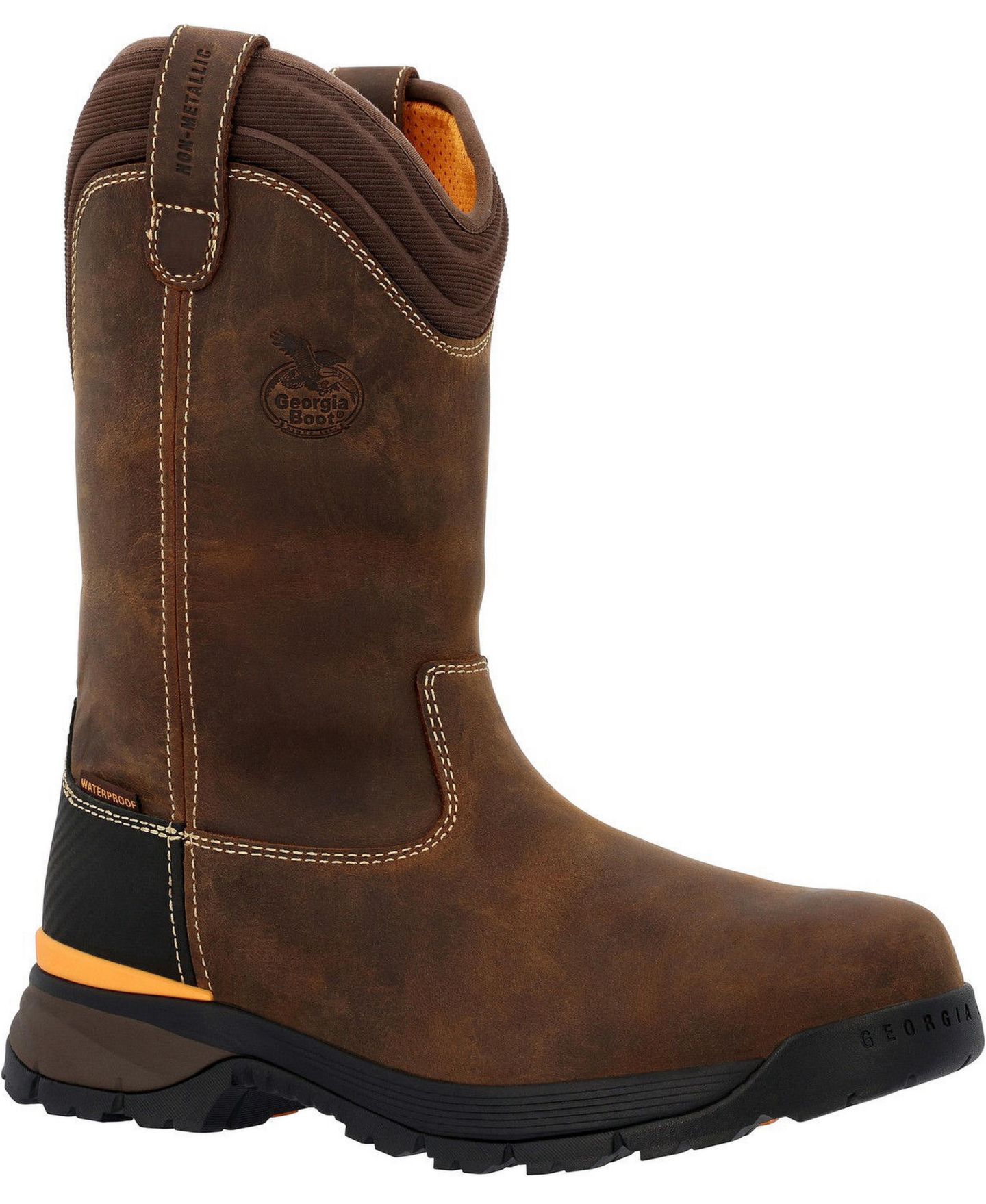 Мужские ботинки GEORGIA BOOT Tbd Waterproof Wellington Pull-On Boot, цвет: Коричневый — фото 1