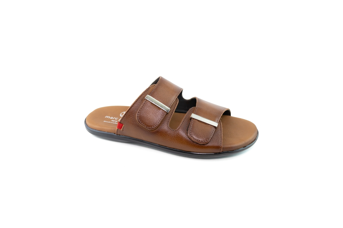 Men's Green Ave Slip On Comfort Sandal - Whiskey grainy