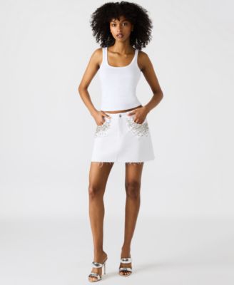 Women's Eras Embellished Cotton Denim Mini Skirt
