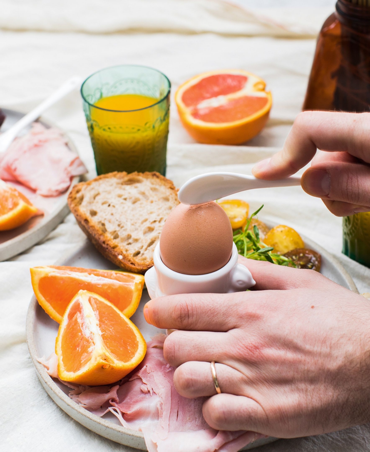 Shop Rsvp International 8-piece Porcelain Egg Cups And Spoon Set