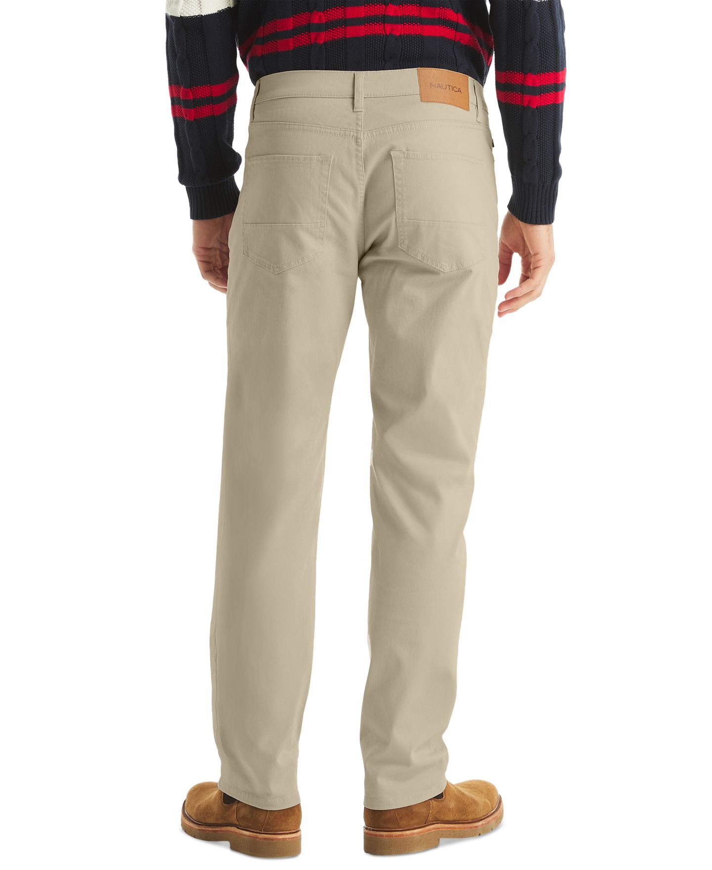 Мужские брюки Nautica Straight-Fit Stretch 5 Pocket Pant, цвет: Коричневый — фото 2