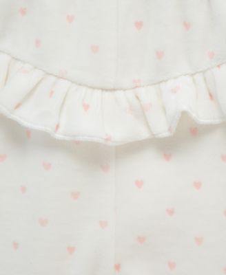 Baby Girls Sweet Bear Velour Top & Jogger Pants, 2 Piece Set