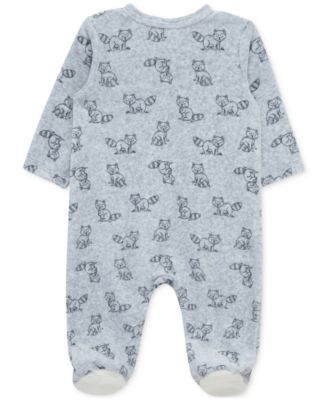 Baby Boys Raccoon-Print Footed Coverall
