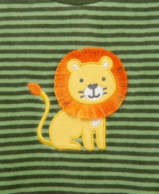 Baby Boys Lion Stripe Velour Sweatshirt & Jogger Pants, 2 Piece Set