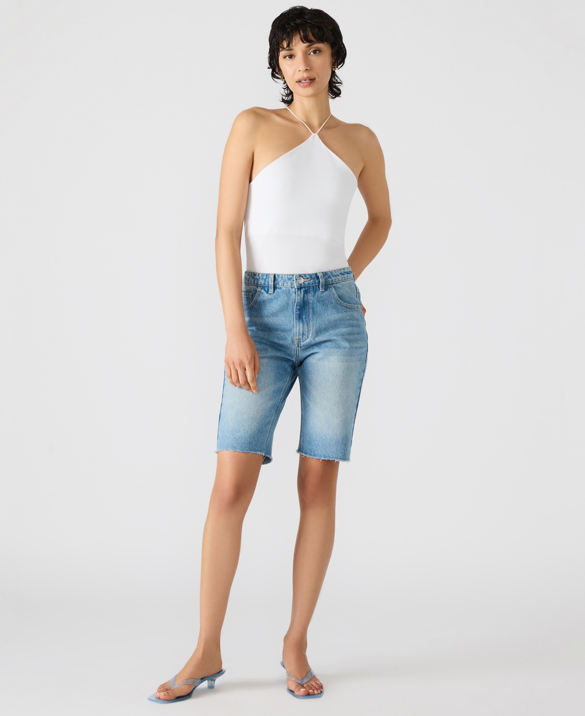Steve Madden Linnie Halter Top In White