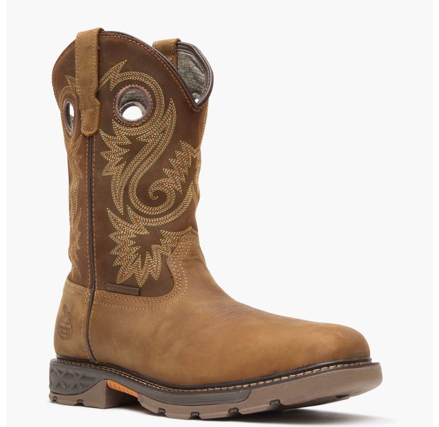 Мужские ботинки GEORGIA BOOT Carbo-Tec FLX Alloy Toe Waterproof Pull-on Work, цвет: Коричневый — фото 8