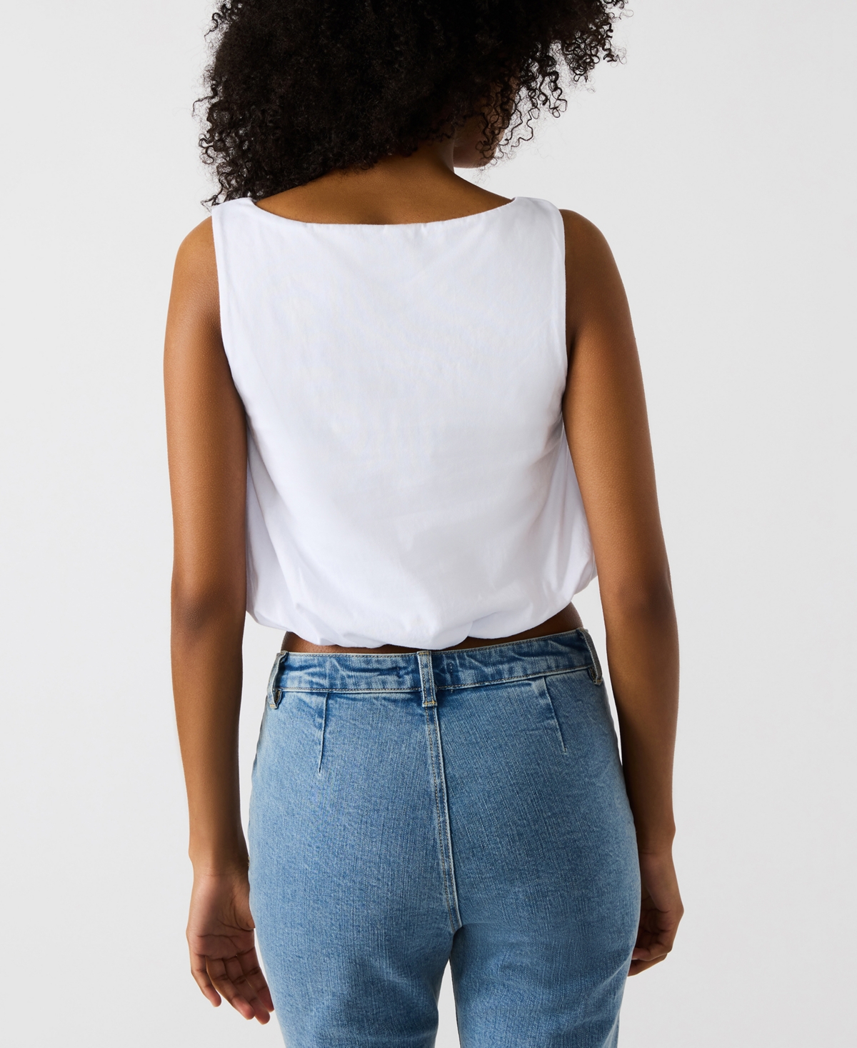Steve Madden Alta Bubble Hem Cotton Crop Tank
