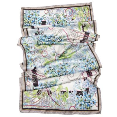 Lilla - Long Satin Silk Scarf for Women