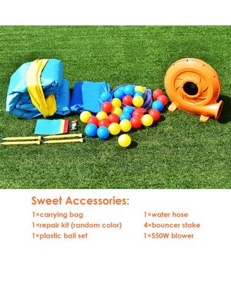 Inflatable Kids Slide Bounce House with 550w Blower