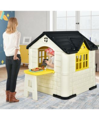 Kid's Playhouse Pretend Toy House For Boys and Girls 7 Pieces Toy Set