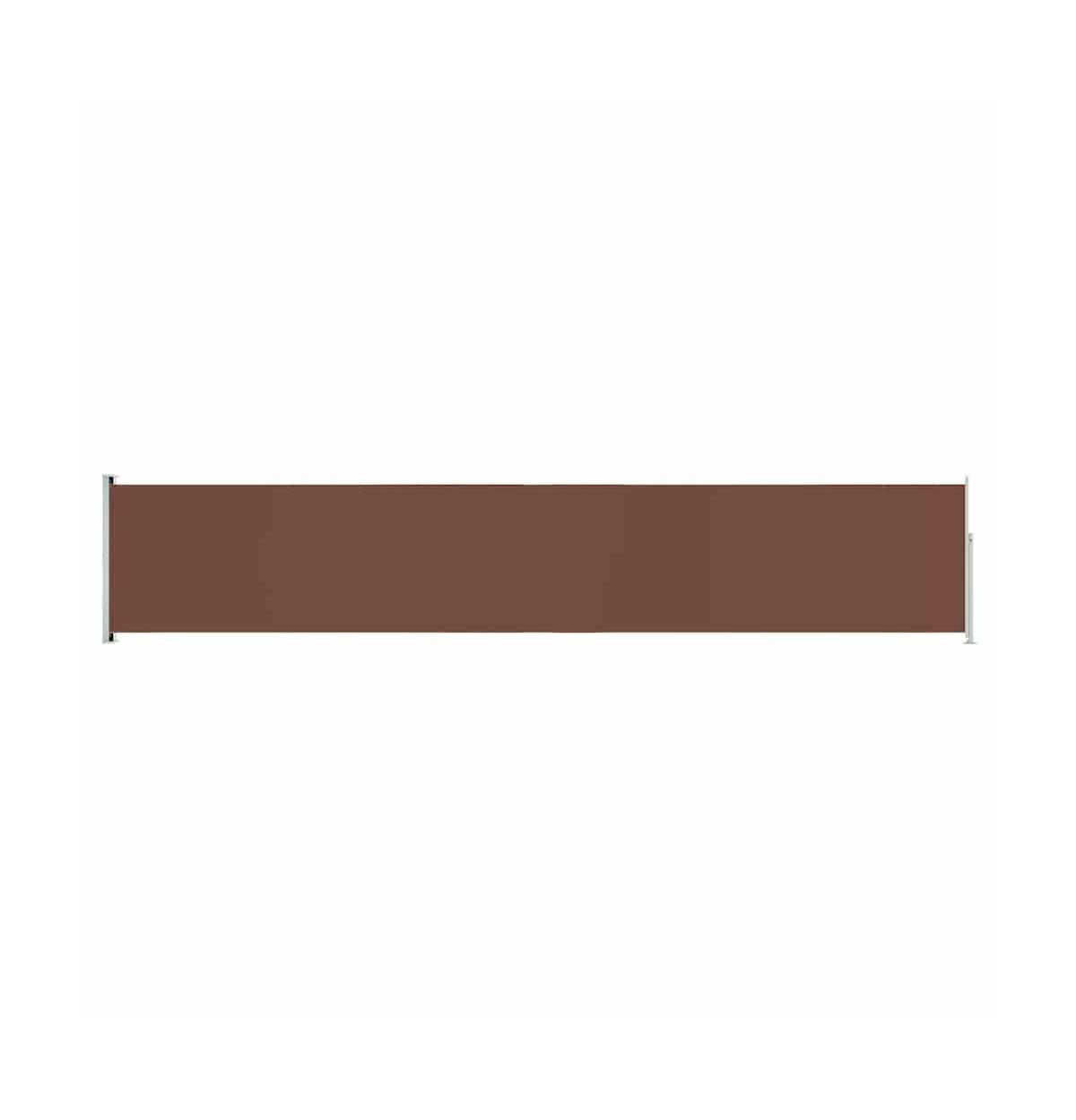 Patio Retractable Side Awning 46.1&#x22;x236.2&#x22; Brown