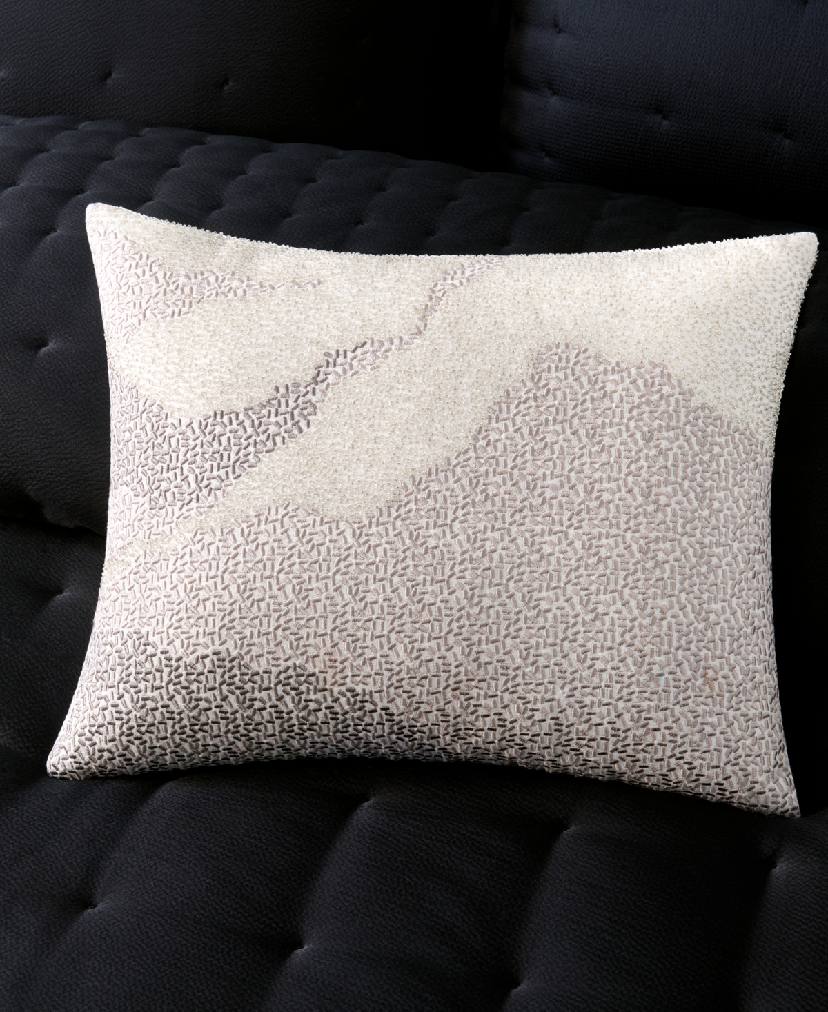 Donna Karan Home Beaded Cloud Decorative Pillow, 16" X 20"