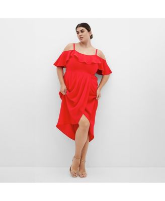 Women's Flirtation Drape Midi Dress