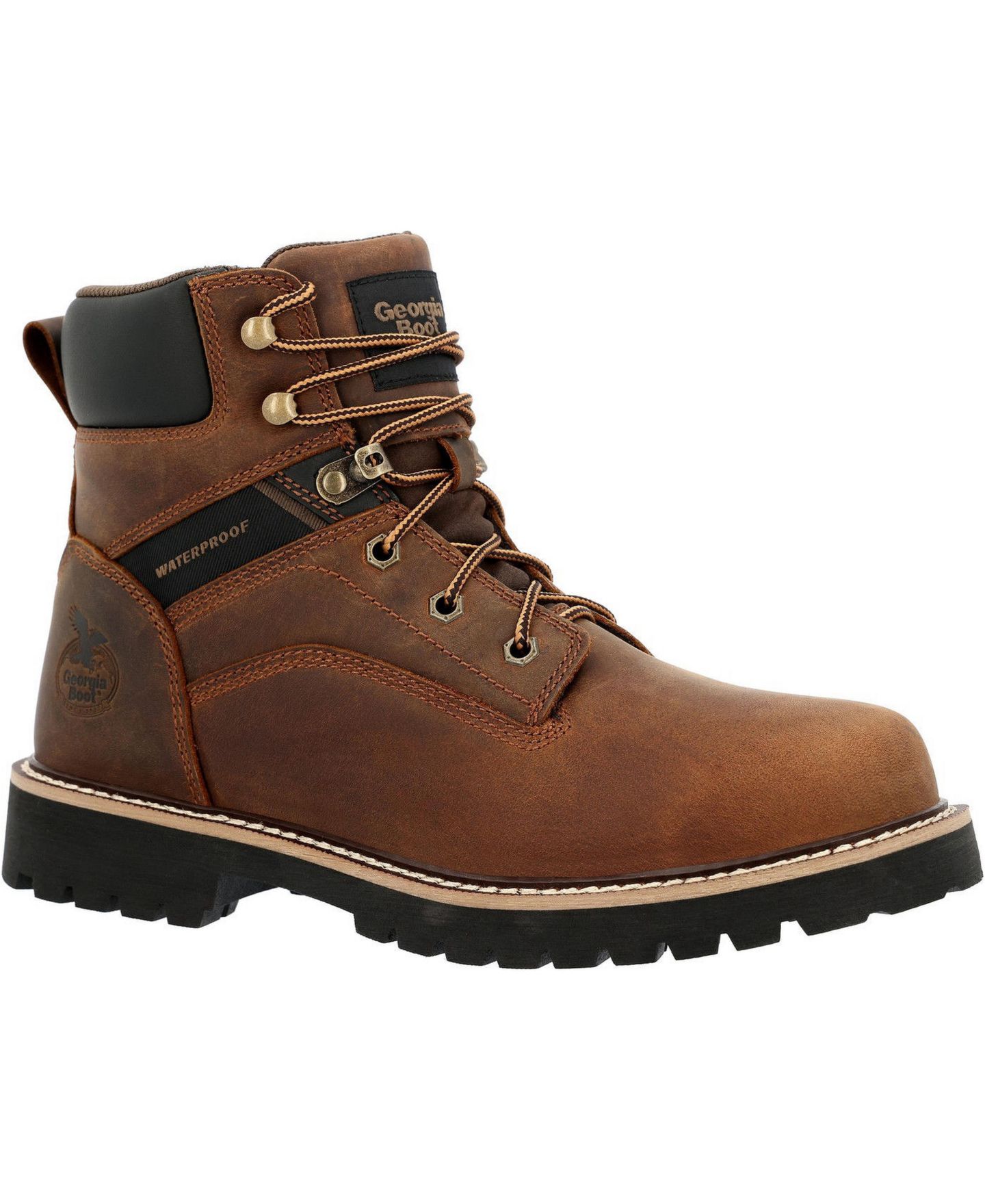 Мужские ботинки GEORGIA BOOT Core 37 Waterproof 6" Work Boot, цвет: Коричневый — фото 1