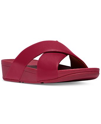 Women's Lulu Crisscross Slide Leather Sandals
