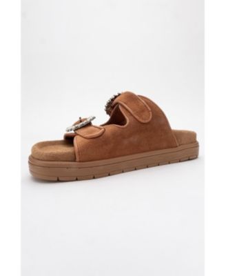 Morelia Suede Leather Slide Sandal (Women)