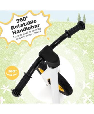 12-Inch Balance Bike with Adjustable Seat and Rotatable Handlebar for Over 36 Months Old