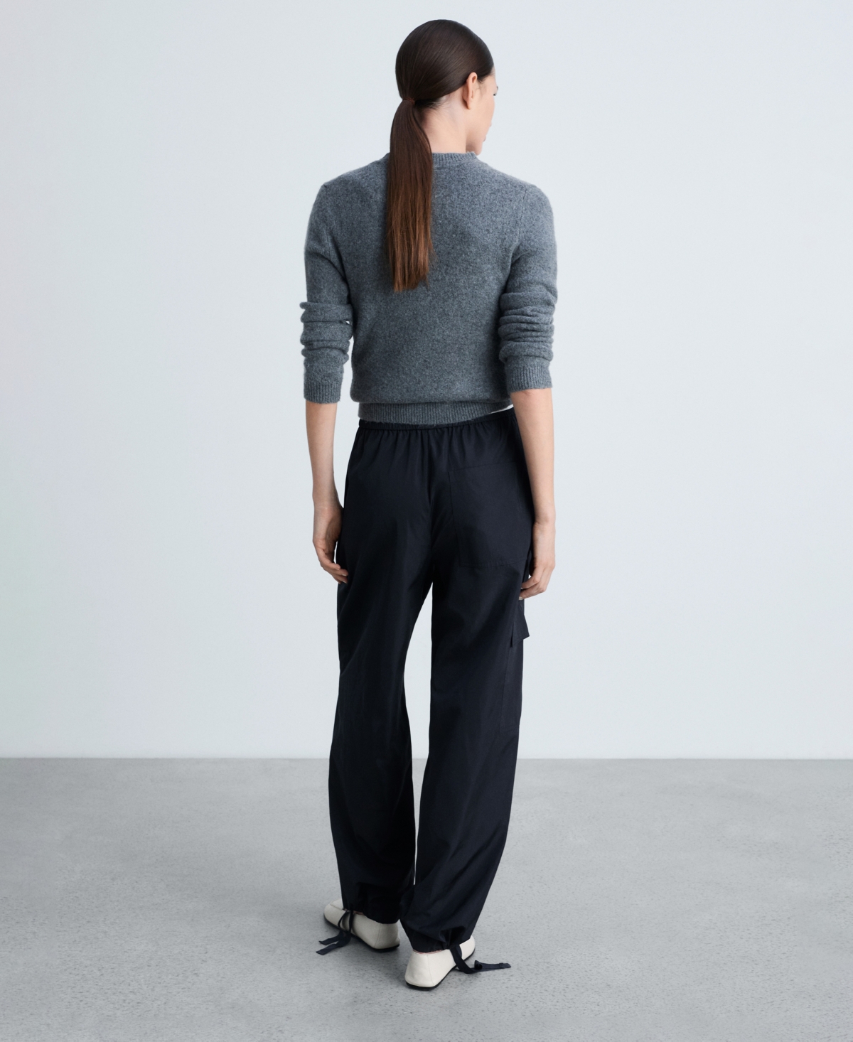 Mango Drawstring Hem Cargo Pants