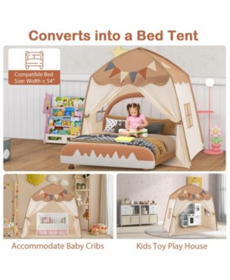 Kids Play Tent Bed Tent with String Lights Extra Large Playhouse Tent