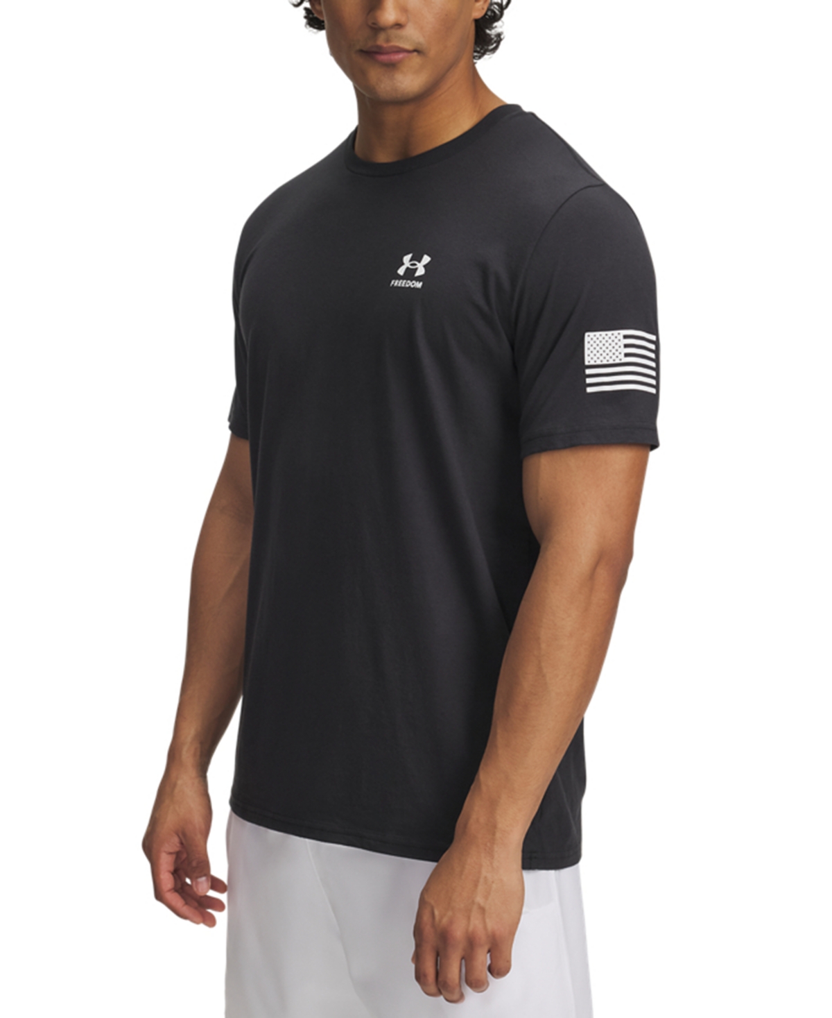 Men's Freedom Flag Logo T-Shirt - White / / Royal