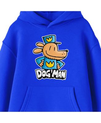 Boys Character Posing Youth Royal Blue Long Sleeve Hooded Sweatshirt-XL