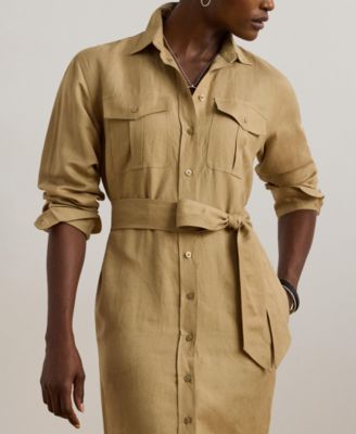 Women's Linen-Blend Shirtdress