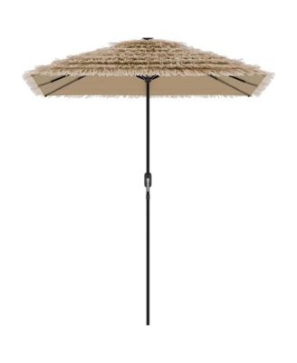 Garden Parasol with Steel Pole Brown 118.1"x78.7"x98.4"