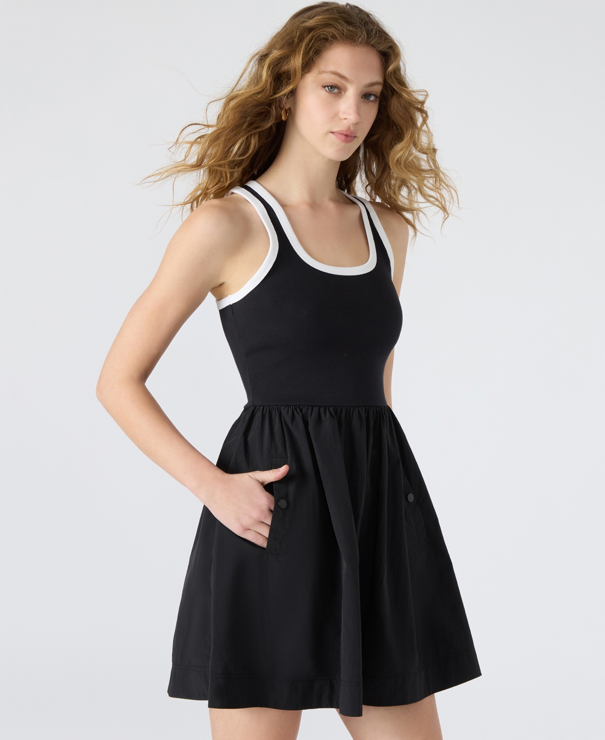 Steve Madden Tottenham Mixed Media Minidress