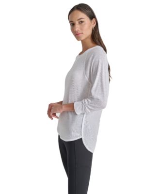 Women's Mini Slub Waffle Three Quarter Sleeve T-Shirt