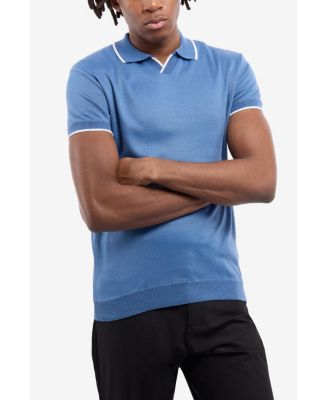 Men's Johnny Collar Short Sleeve Sweater Polo