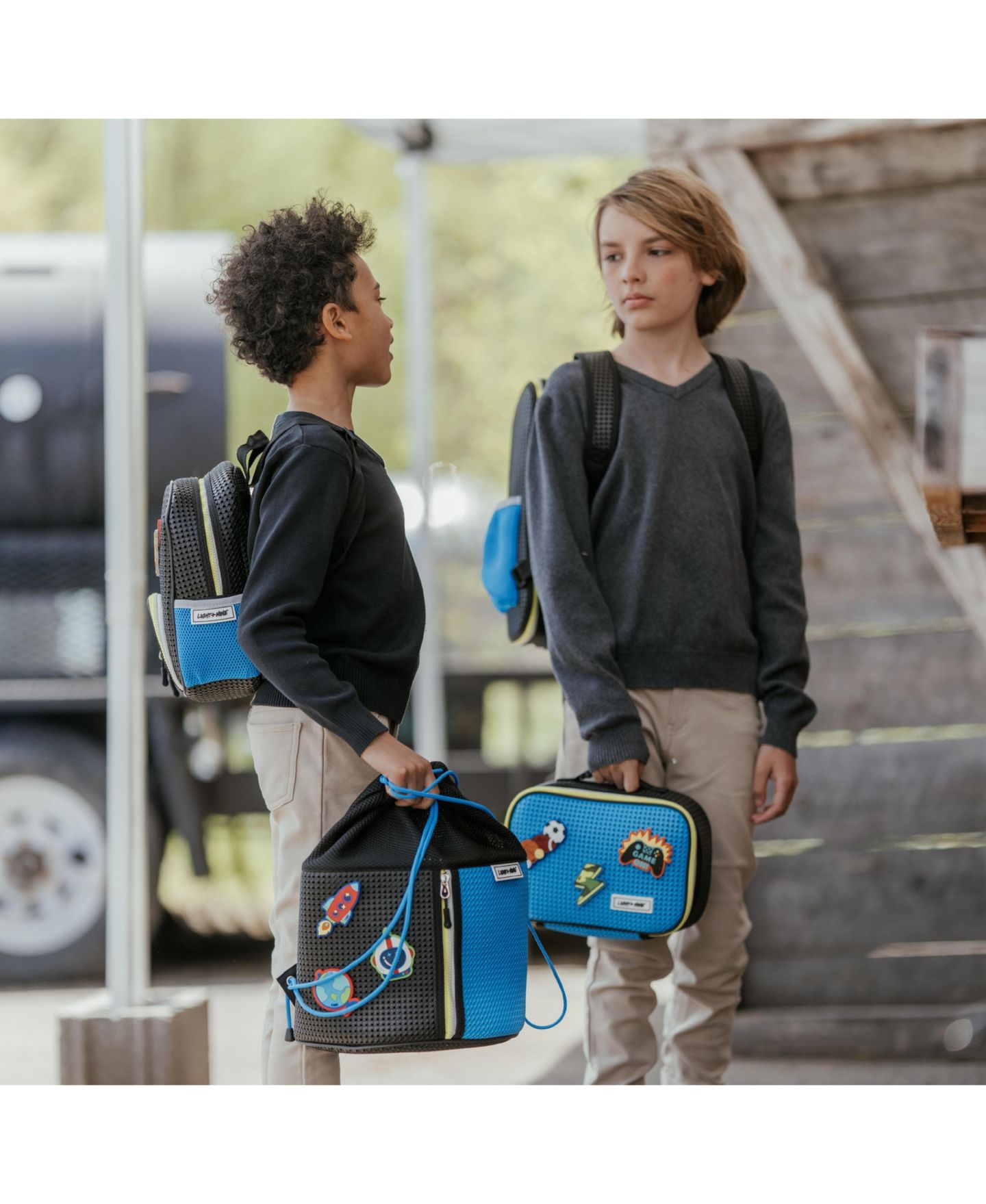 Рюкзак Light + Nine Sophy Drawstring для детей, цвет: Синий — фото 2