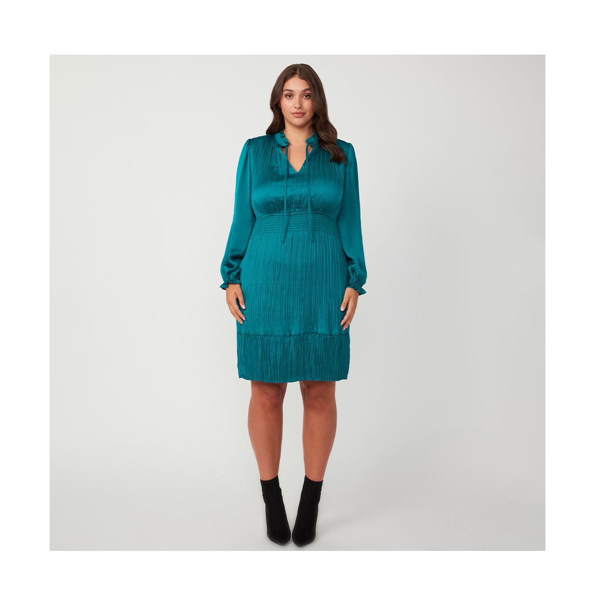 Nina Shirred Mini Dress - Everglade