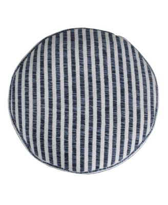 Upholstered Cotton Ottoman for Bedroom Accent and Lounge Seating