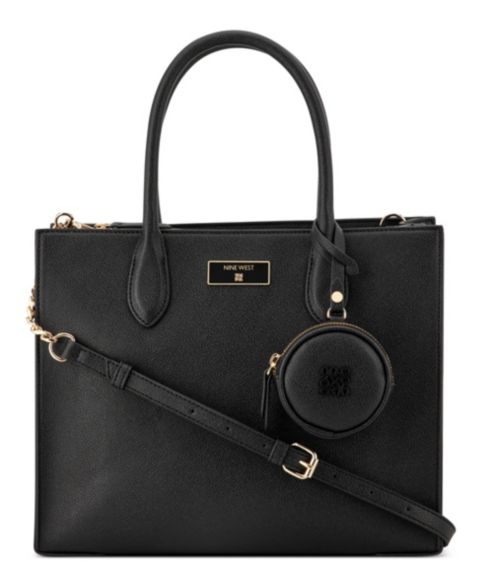 Женская сумка Nine West Magdalina Triple Compartment Shopper, цвет: Чёрный