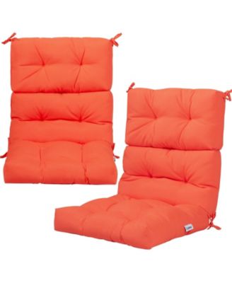 Tufted Patio High Back Chair Cushion with Non-Slip String Ties