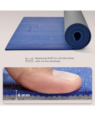 Anti-Slip Dual Color Exercise Yoga Mat,Blue
