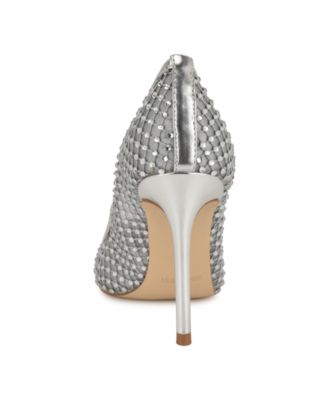 Women's Fresh Rhinestone Mesh Stiletto Pumps