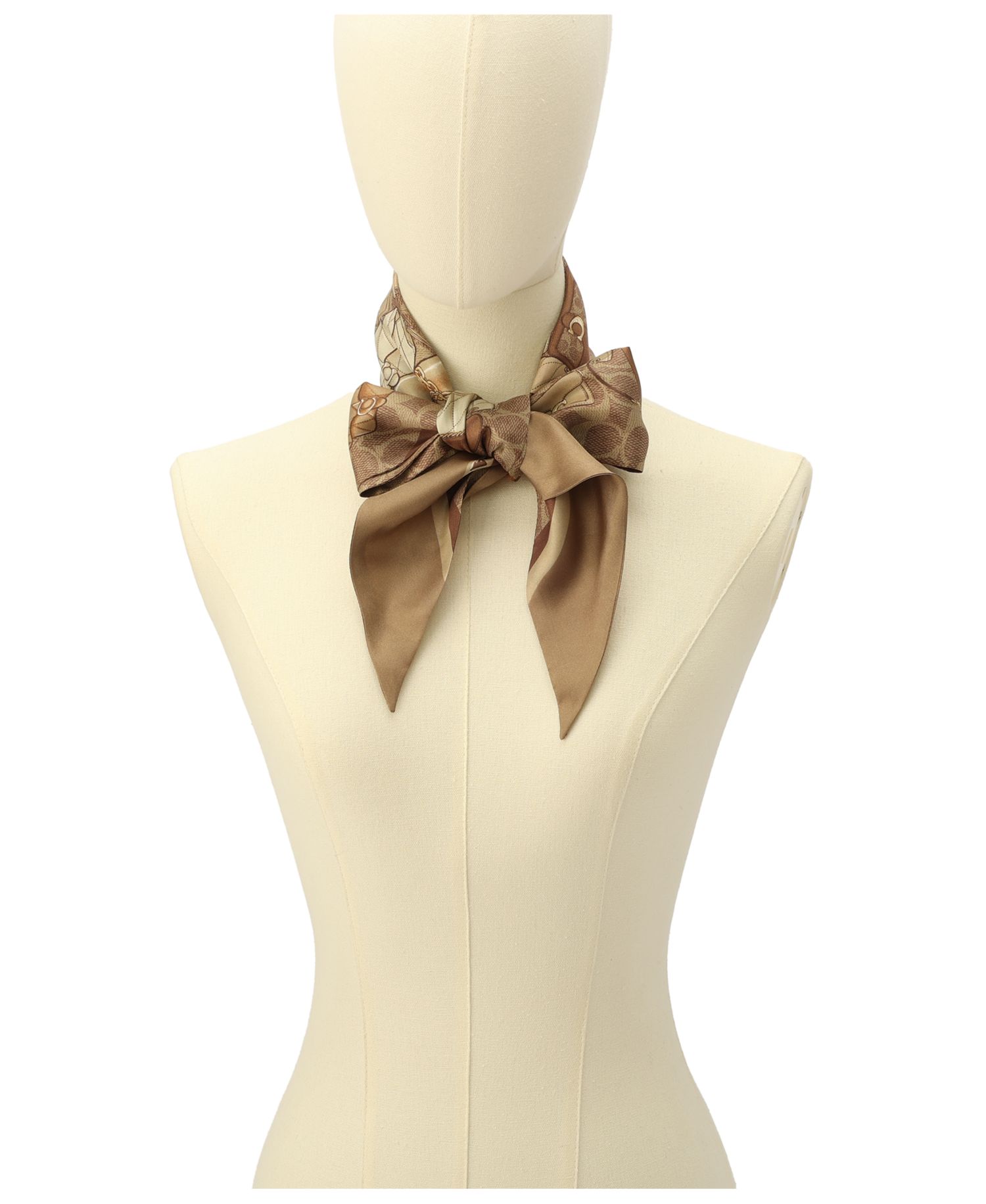 Stacked Tabby Bags Print Silk Skinny Scarf