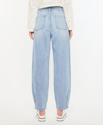 Women's Ultra High Rise Wide Tapered Fit Pull On Jeans